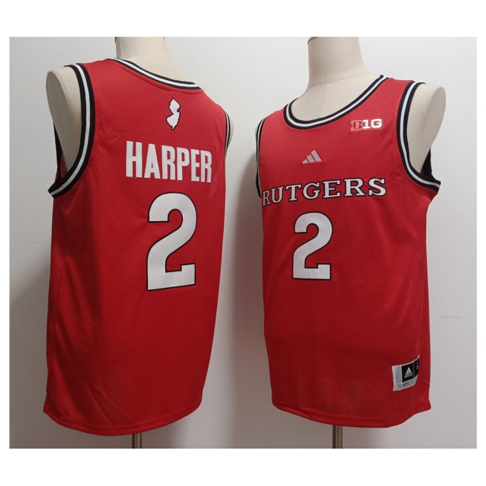 Mens Dylan Harper Stitched Red Jersey